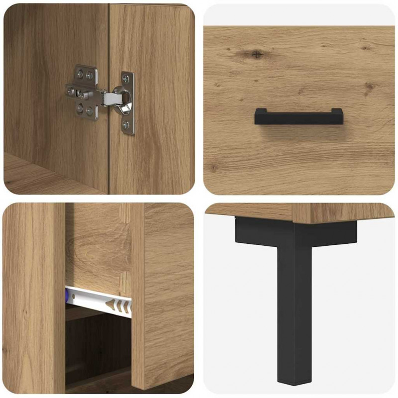 Highboard z szufladą Dąb rzemieślniczy 34,5 x 34 x 180 cm