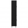 Highboard 2 pcs Czarny Dąb Drewno inżynieryjne i szkło