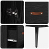 Highboard Czarny Dąb 69,5 x 34 x 180 cm Materiał drewnopochodny