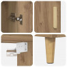 Highboard Dąb rzemieślniczy 69,5 x 32,5 x 180 cm