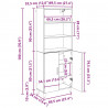 Highboard Dąb rzemieślniczy 69,5 x 32,5 x 180 cm