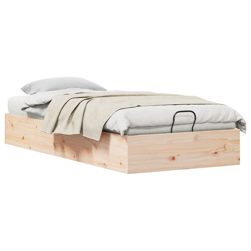 Rama Łóżka Otomanowego z Przechowalnią 2 pcs Naturalny