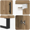 Highboard Dąb rzemieślniczy 34,5 x 34 x 180 cm