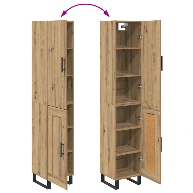 Highboard Dąb rzemieślniczy 34,5 x 34 x 180 cm