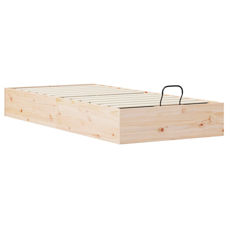 Rama Łóżka Otomanowego z Przechowalnią 2 pcs Naturalny