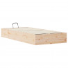 Rama Łóżka Otomanowego z Przechowalnią 2 pcs Naturalny