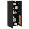 Highboard Czarny Dąb 69,5 x 34 x 180 cm Materiał drewnopochodny