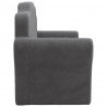 2-os. sofa dla dzieci, rozkładana, antracytowa, miękki plusz