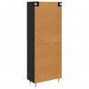 Highboard Czarny Dąb 69,5 x 34 x 180 cm Materiał drewnopochodny