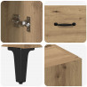 Highboard Dąb rzemieślniczy 69,5 x 34 x 180 cm