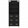Highboard z szufladą Czarny Dąb 69,5 x 32,5 x 180 cm