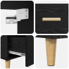Highboard z szufladą Czarny Dąb 69,5 x 32,5 x 180 cm