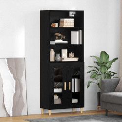 Highboard Czarny Dąb 69,5 x 32,5 x 180 cm