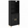 Highboard Czarny Dąb 69,5 x 32,5 x 180 cm