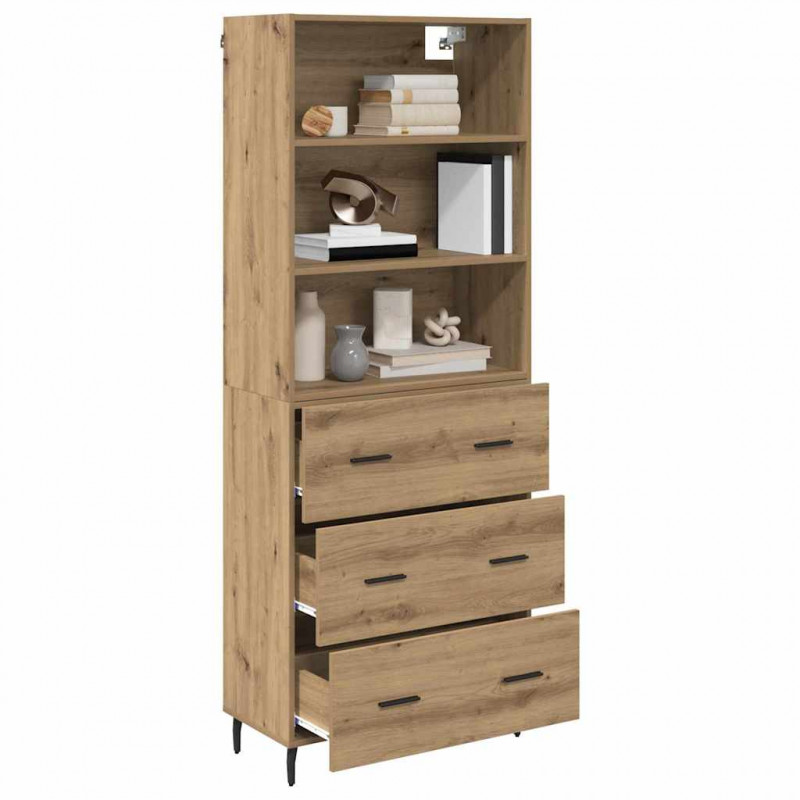 Highboard z szufladą Dąb rzemieślniczy 69,5 x 34 x 180 cm