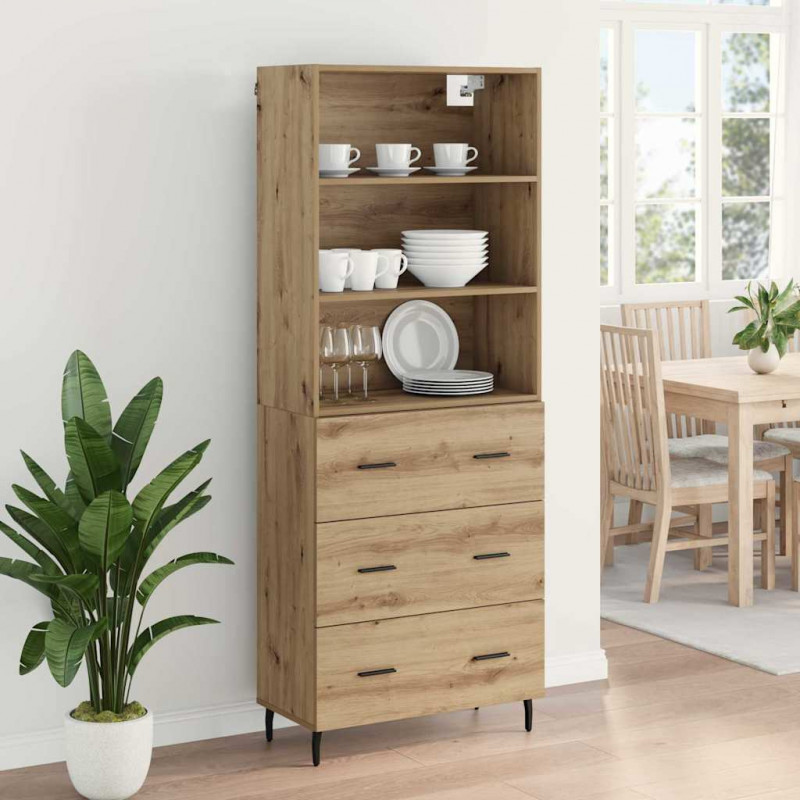 Highboard z szufladą Dąb rzemieślniczy 69,5 x 34 x 180 cm