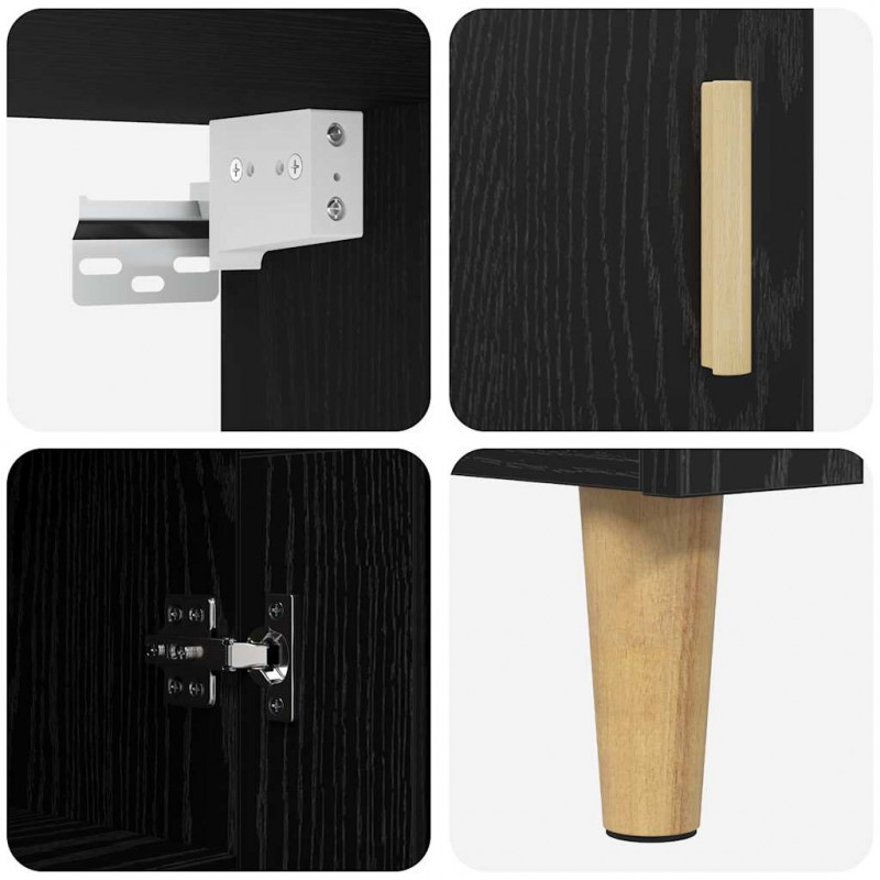 Highboard Czarny Dąb 69,5 x 32,5 x 180 cm