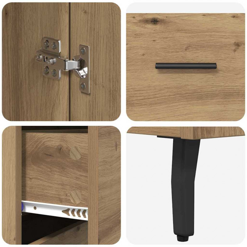 Highboard z szufladą Dąb rzemieślniczy 69,5 x 34 x 180 cm