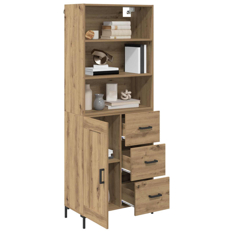 Highboard z szufladą Dąb rzemieślniczy 69,5 x 34 x 180 cm