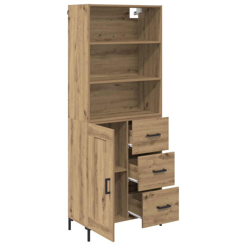 Highboard z szufladą Dąb rzemieślniczy 69,5 x 34 x 180 cm