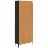 Highboard Czarny Dąb 69,5 x 34 x 180 cm Materiał drewnopochodny