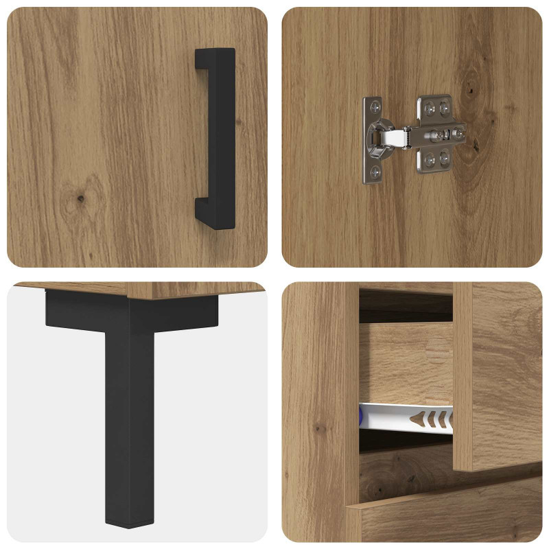 Highboard z szufladą Dąb rzemieślniczy 69,5 x 34 x 180 cm