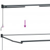 Markiza ręczna z LEDami Pomarańczowy i brązowy 4 × 3 m