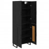 Highboard 2 pcs Czarny Dąb 69,5 x 34 x 180 cm