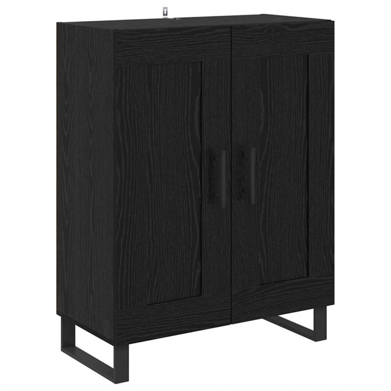 Highboard 2 pcs Czarny Dąb 69,5 x 34 x 180 cm