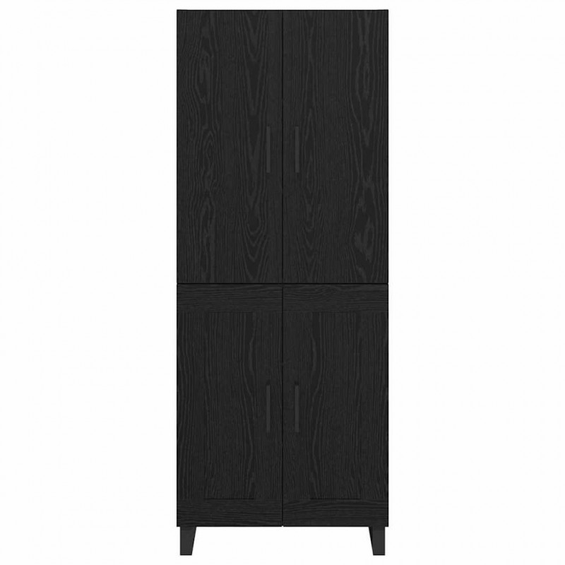 Highboard 2 pcs Czarny Dąb 69,5 x 34 x 180 cm