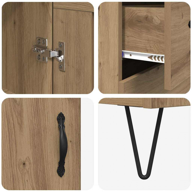 Highboard z szufladą Dąb rzemieślniczy 69,5 x 34 x 180 cm
