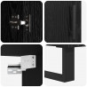 Highboard 2 pcs Czarny Dąb 69,5 x 34 x 180 cm