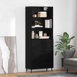 Highboard z szufladą Czarny Dąb 69,5 x 34 x 180 cm