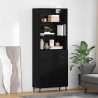Highboard z szufladą Czarny Dąb 69,5 x 34 x 180 cm