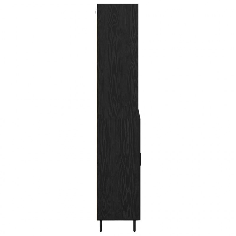 Highboard z szufladą Czarny Dąb 69,5 x 34 x 180 cm