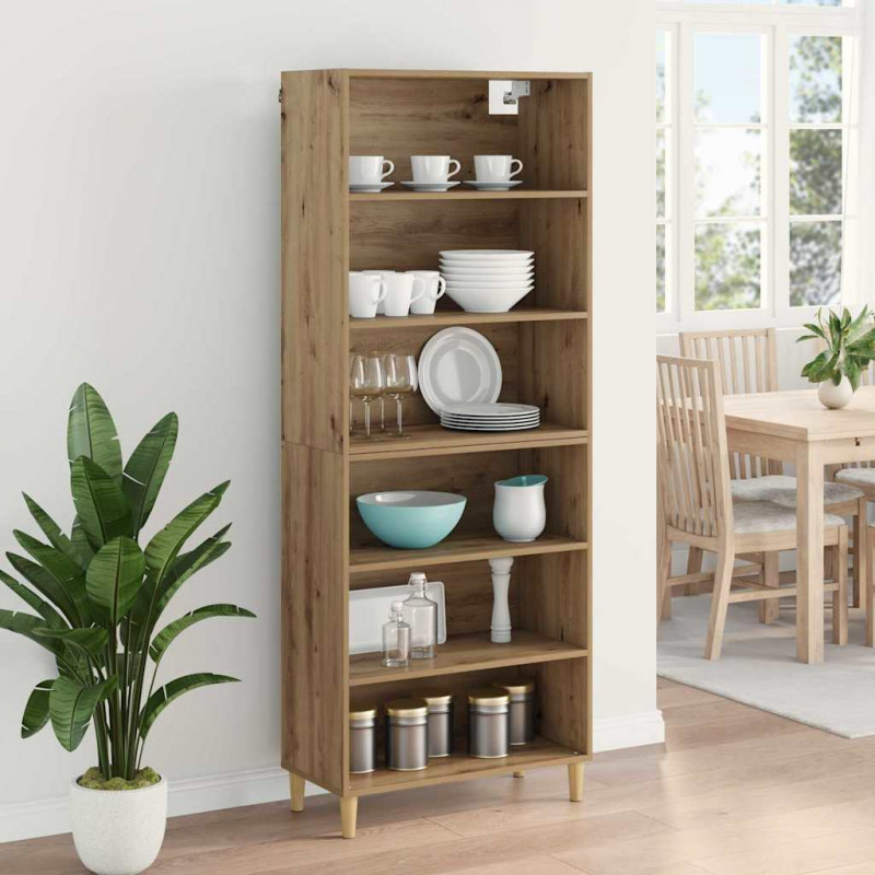 Highboard Dąb rzemieślniczy 69,5 x 32,5 x 180 cm