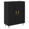 Highboard Czarny Dąb 69,5 x 34 x 180 cm Materiał drewnopochodny
