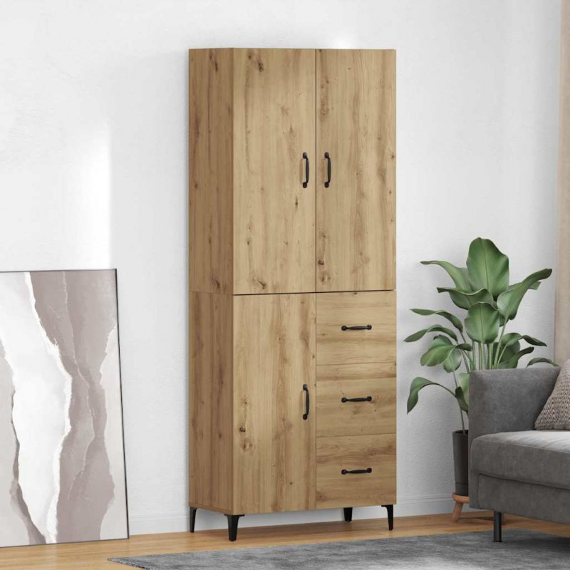 Highboard z szufladą Dąb rzemieślniczy 69,5 x 34 x 180 cm