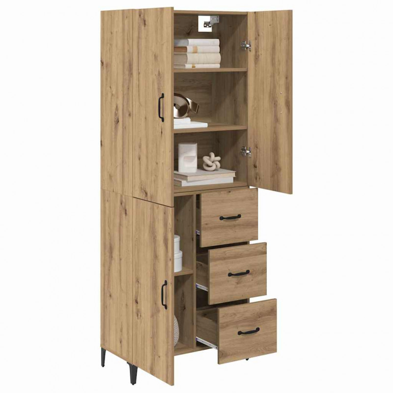Highboard z szufladą Dąb rzemieślniczy 69,5 x 34 x 180 cm