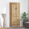 Highboard 2 pcs Dąb rzemieślniczy Materiał drewnopochodny