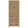 Highboard 2 pcs Dąb rzemieślniczy Materiał drewnopochodny