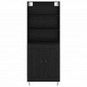 Highboard z szufladą 2 pcs Czarny Dąb Materiał drewnopochodny
