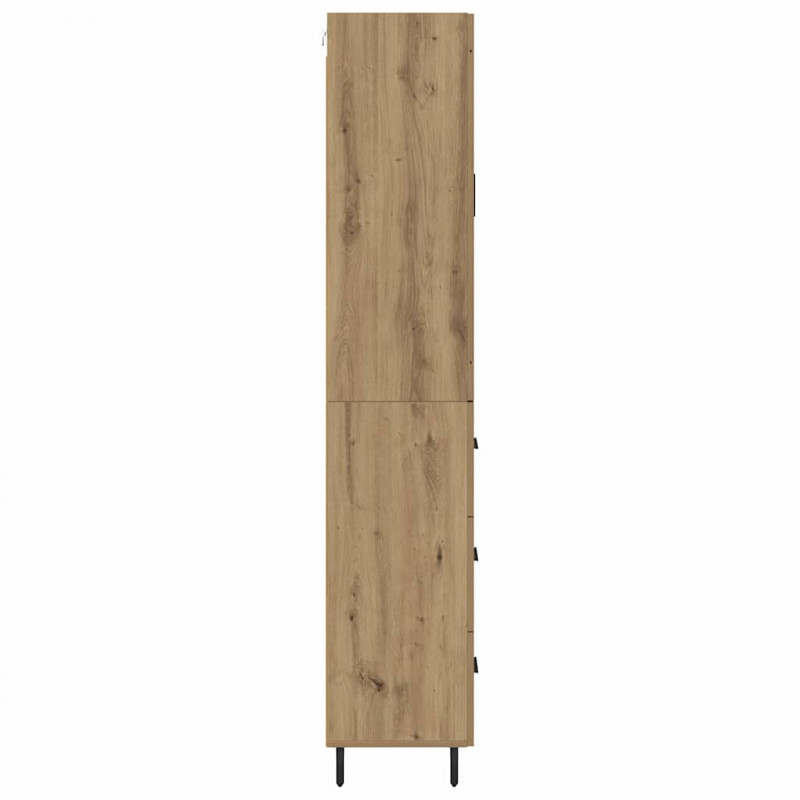 Highboard 2 pcs Dąb rzemieślniczy Materiał drewnopochodny