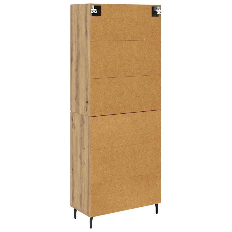 Highboard 2 pcs Dąb rzemieślniczy Materiał drewnopochodny