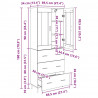 Highboard 2 pcs Dąb rzemieślniczy Materiał drewnopochodny