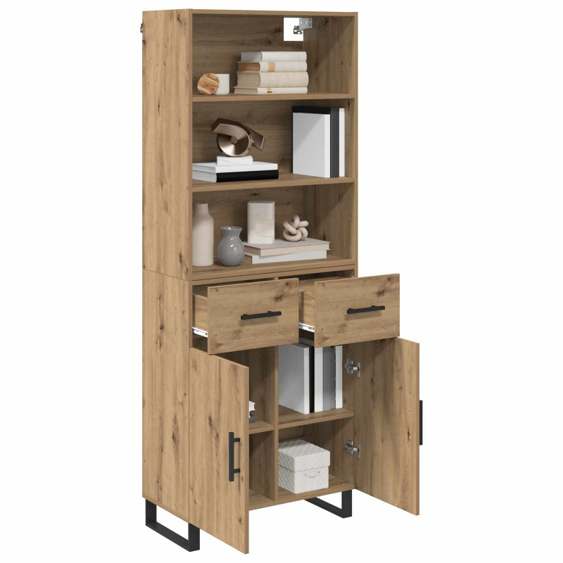 Highboard z szufladą Dąb rzemieślniczy 69,5 x 34 x 180 cm