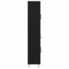 Highboard z szufladą 2 pcs Czarny Dąb Materiał drewnopochodny
