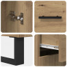 Highboard z szufladą Dąb rzemieślniczy 69,5 x 34 x 180 cm