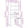 Highboard z szufladą Dąb rzemieślniczy 69,5 x 34 x 180 cm