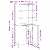 Highboard Dąb rzemieślniczy 69,5 x 32,5 x 180 cm